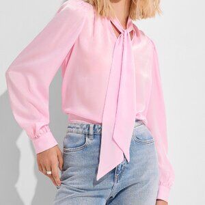 Vero Moda Tie Neck Blouse Pink